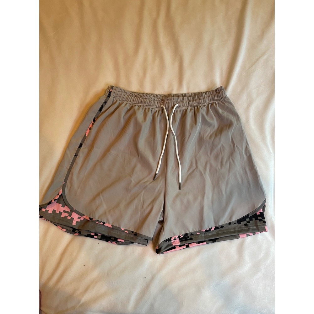 Lot 3 Womens 2-in-1 Running Shorts XL Compression Liner Phone Pocket Pink Camo - Picture 14 of 15